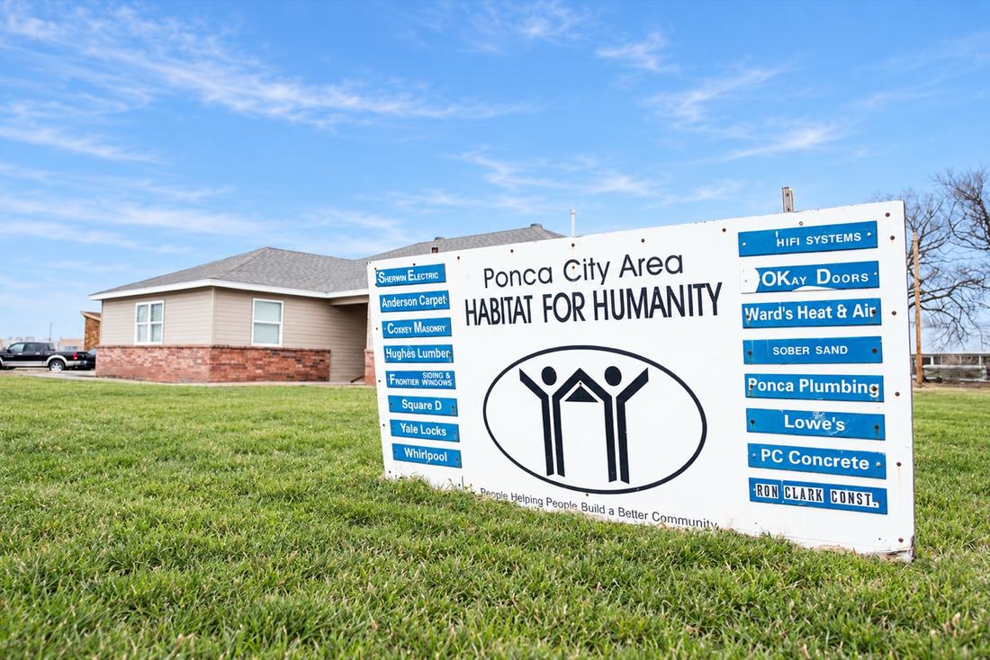 A completed Ponca City Area Habitat for Humanity home
